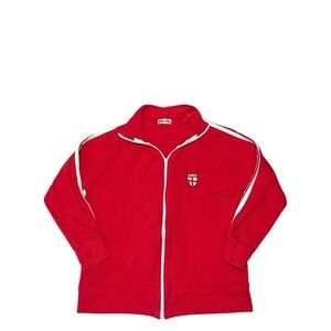 England Red And White Athletic Funky‎ Diva Zip Up Jacket Size L Made In UK